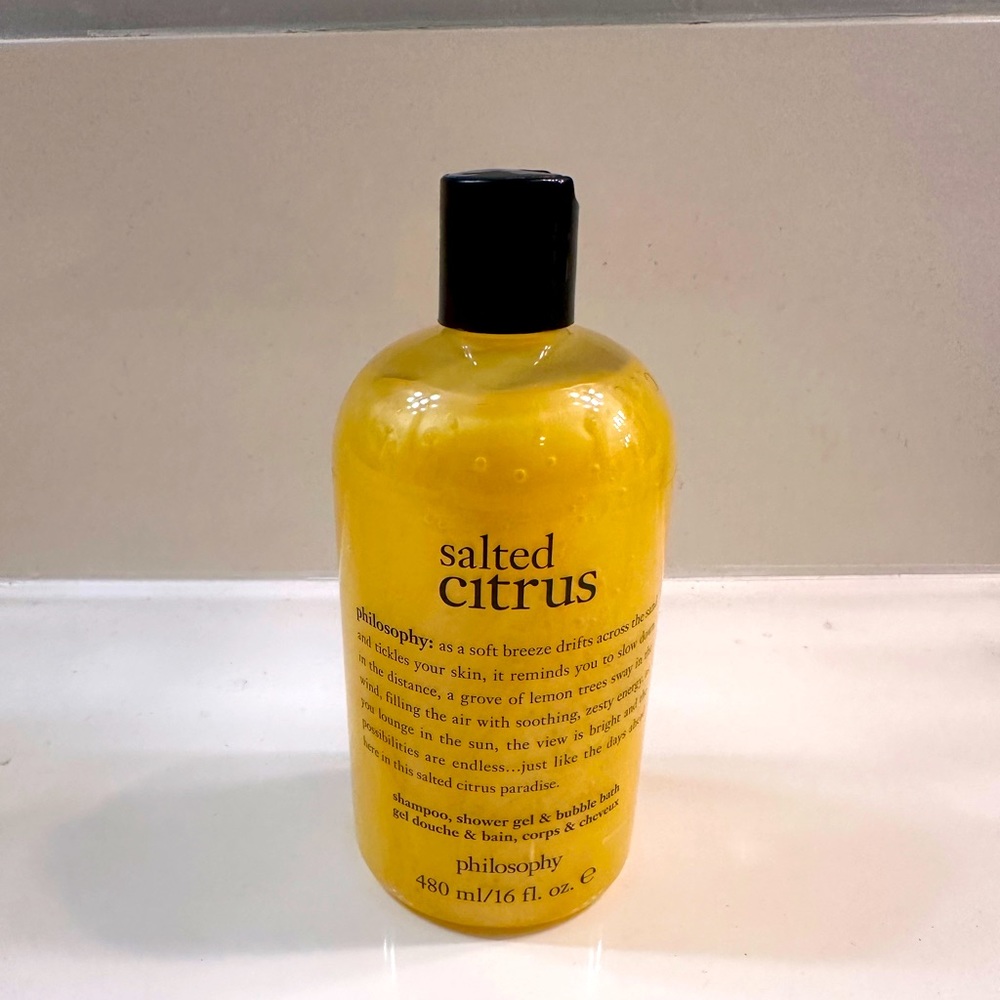 Brand new Philosophy, 16 ounce shower gel sealed salted citrus -